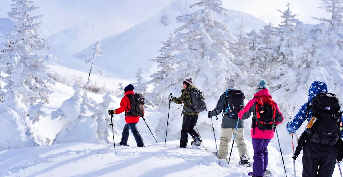 山とナデシコ　スノーシューツアー in 十勝岳連